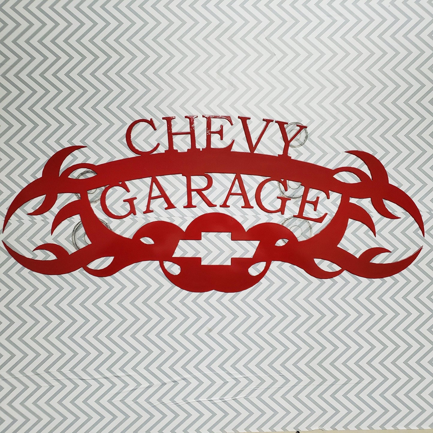Chevy Garage Wall Art Sign - Martin Metalwork LLC