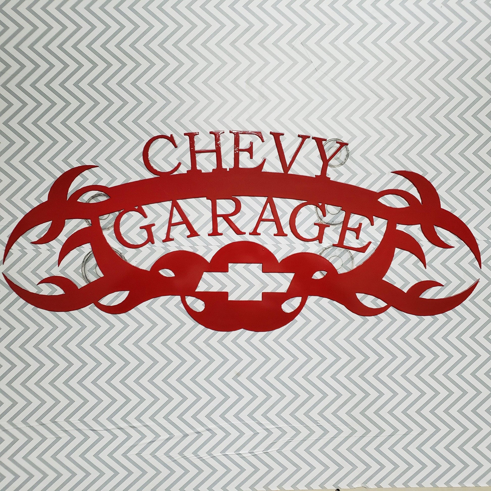 Chevy Garage Wall Art Sign - Martin Metalwork LLC