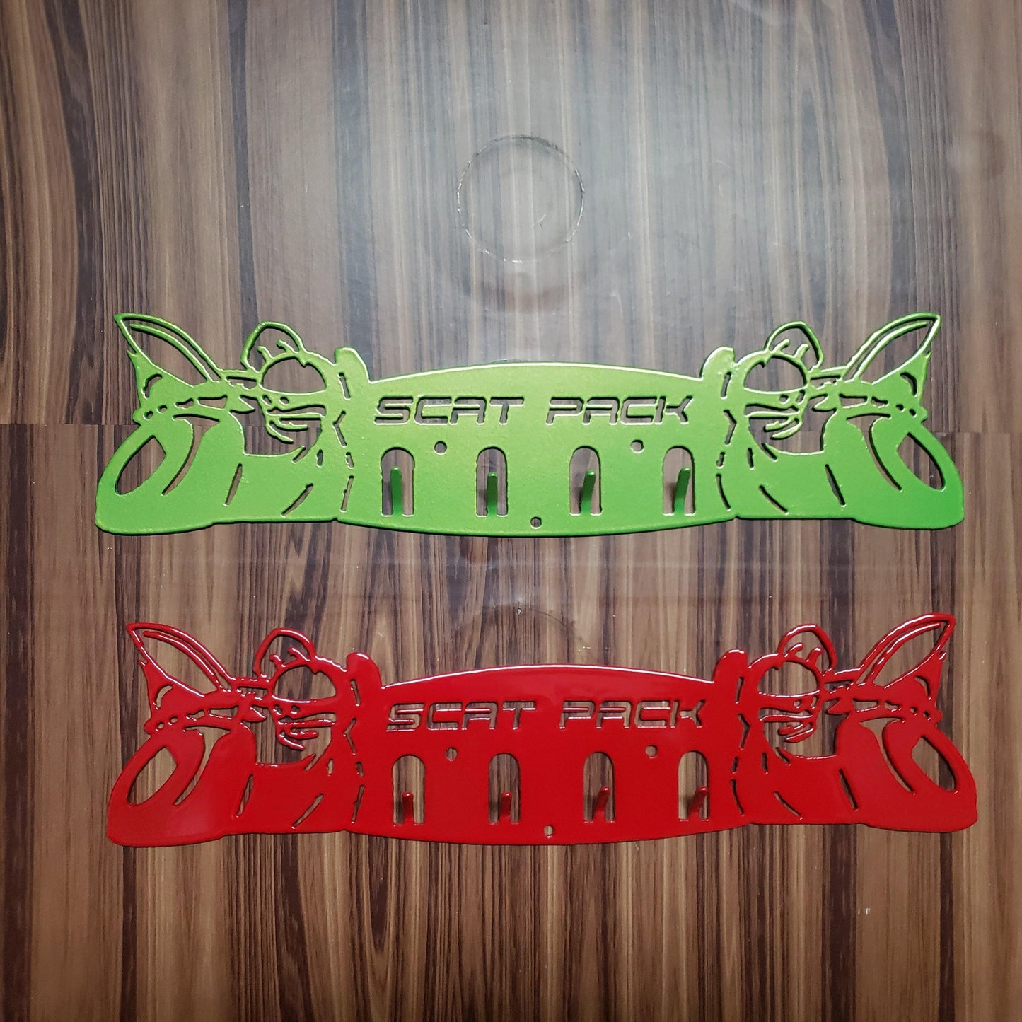 Dodge 30" SRT Scat Pack Towel, Coat, and Hat Rack - Martin Metalwork LLC