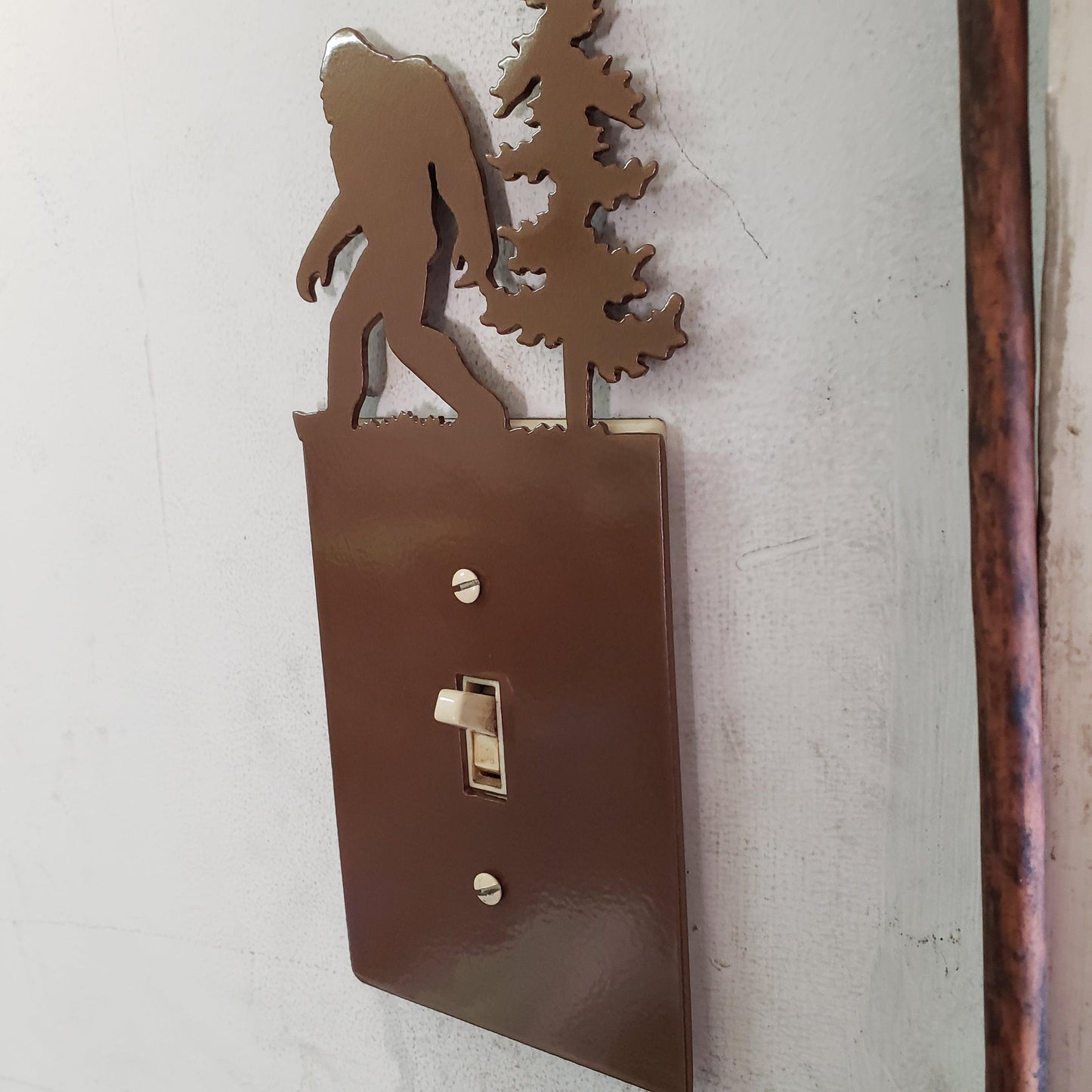 sasquatch light switch cover - Martin Metalwork LLC