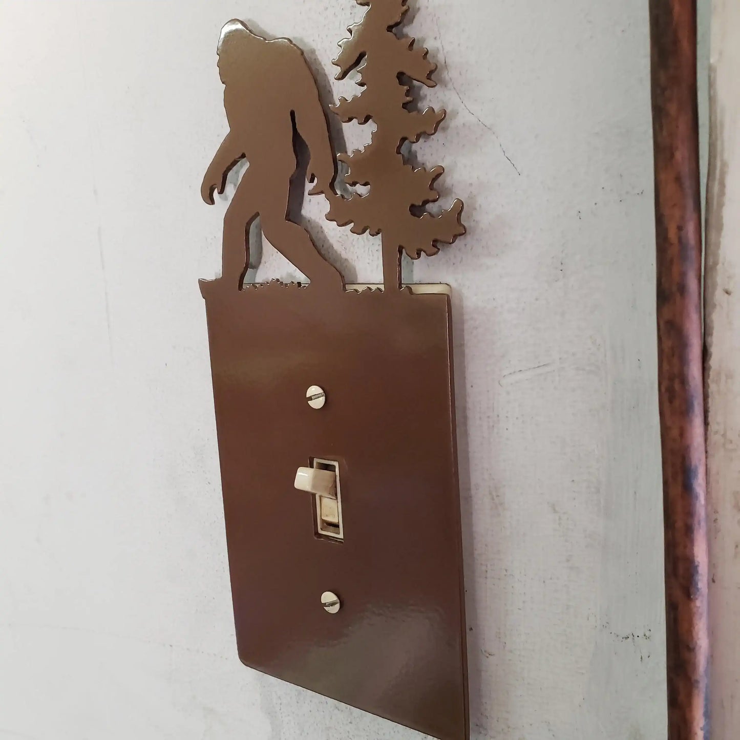sasquatch light switch cover - Martin Metalwork LLC