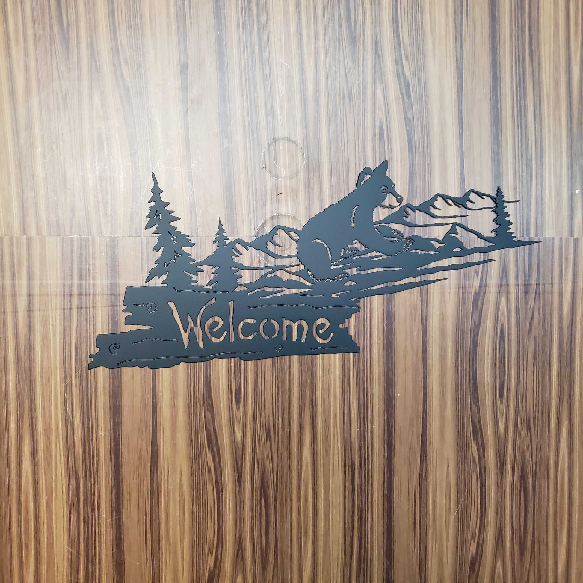 bear cub welcome sign - Martin Metalwork LLC