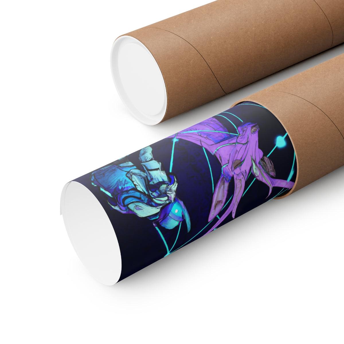 Cyberpunk deer hunting Posters - Martin Metalwork LLC