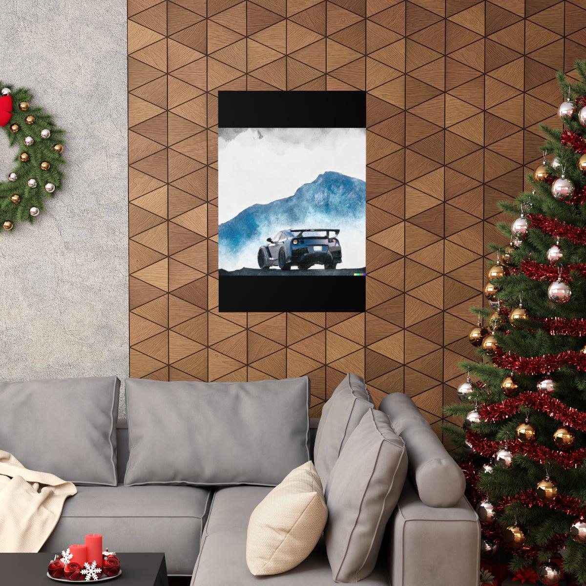 Nissan GTR water color Matte Vertical Posters - Martin Metalwork LLC