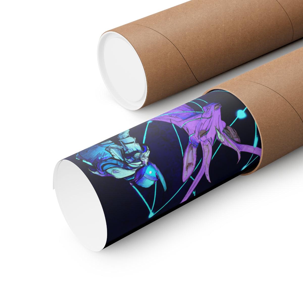 Cyberpunk deer hunting Posters - Martin Metalwork LLC