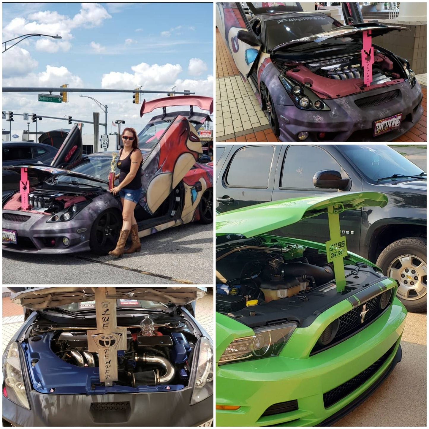 Custom made hood props car show items plaques mustang BMW Chevy Subaru camero mopar dodge Toyota Lexus jeep Honda celica supra - Martin Metalworks