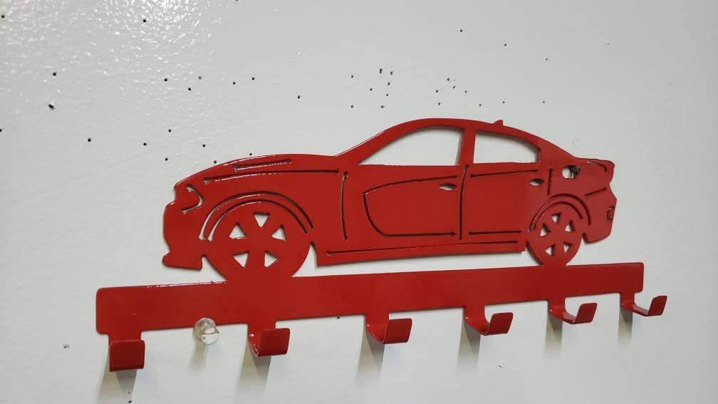 Dodge charger srt hellcat scatpack challenger key keychain ring holder rack - Martin Metalworks