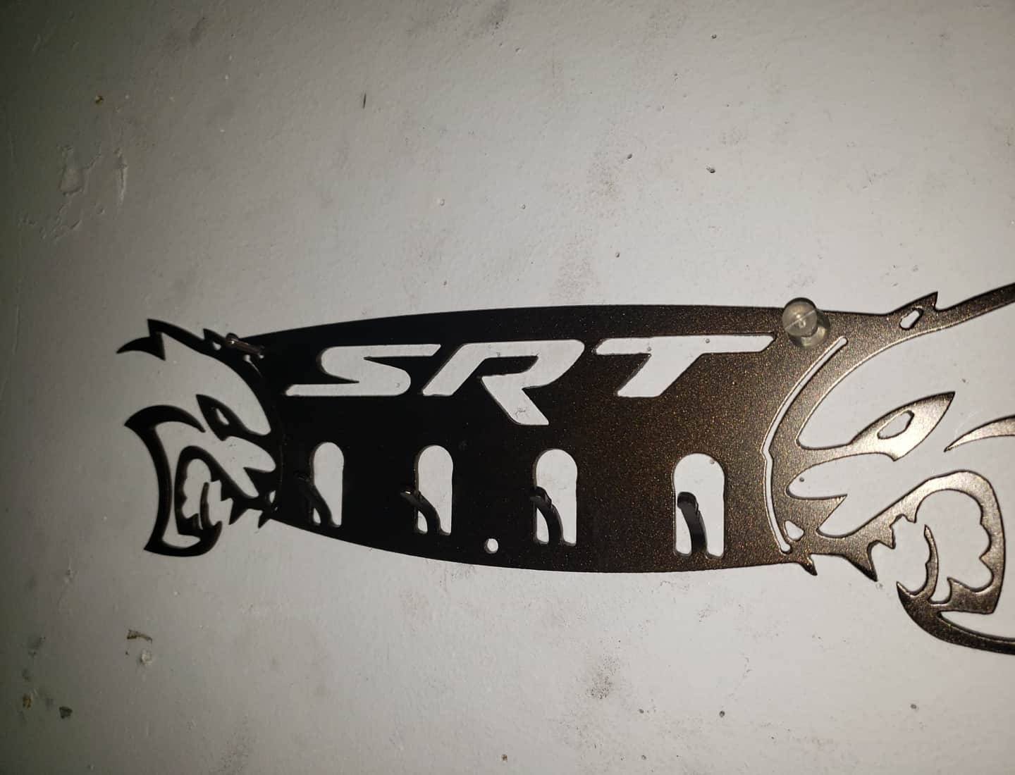 Dodge srt 30" hellcat charger challenger hat coat holder rack - Martin Metalworks
