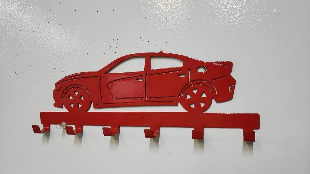 Dodge charger srt hellcat scatpack challenger key keychain ring holder rack - Martin Metalworks