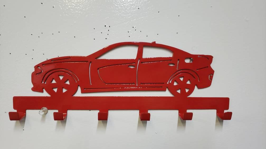 Dodge charger srt hellcat scatpack challenger key keychain ring holder rack - Martin Metalworks