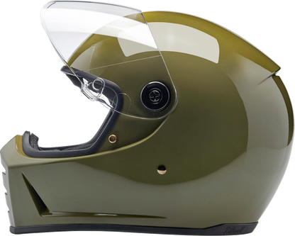 BILTWELL Lane Splitter Helmet - Gloss Olive Green - Large 1004-154-504