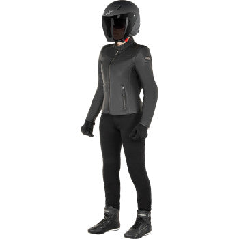 ALPINESTARS Stella Tory Leather Jacket - Black - Medium 3113824-1100-M