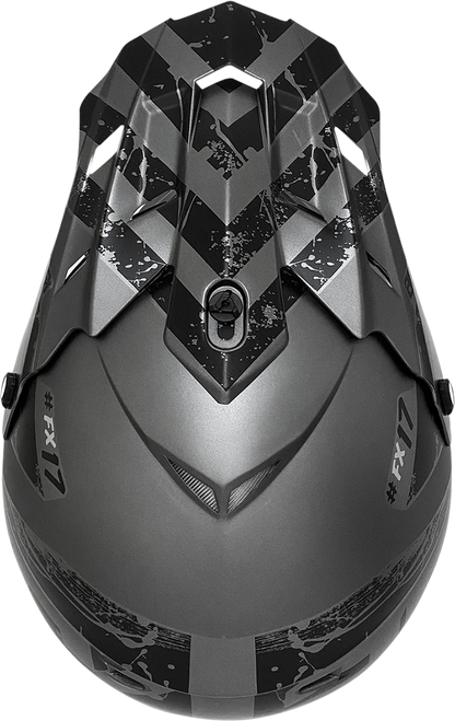 AFX FX-17Y Helmet - Attack - Frost Gray/Matte Black - Large 0111-1398