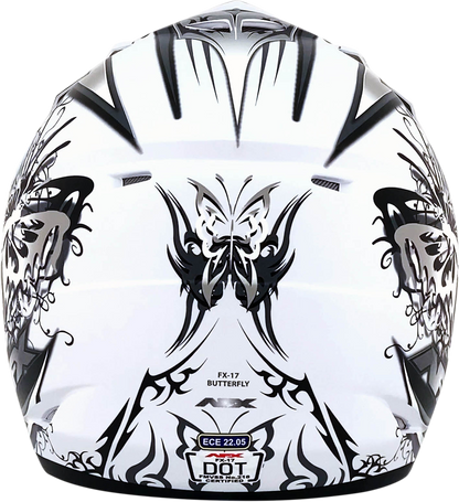 AFX FX-17Y Helmet - Butterfly - Matte White - Large 0111-1392