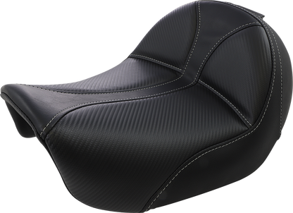 SADDLEMEN Dominator Solo Seat - Stitched - Black w/ Gray Stitching - FL/FX '06-'17 806-04-0042