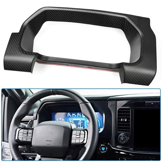 2024+ F150 Raptor Lariat Gauge Cluster Trim Real Carbon Fiber Cover