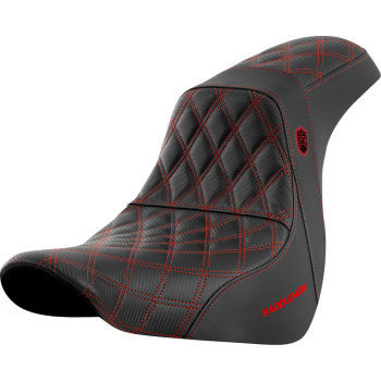 SADDLEMEN Pro Series SDC Performance Seat - without Backrest - Red Stitch - FL/FX '18-'20 SC81829RED