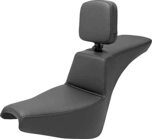 SADDLEMEN Tour Step Up Seat - Rider Backrest - Plain - FXBB/FXST '18-'22 818-30-194BR