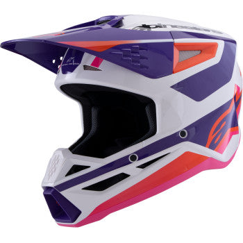 ALPINESTARS SM3 Helmet - Heat - Gloss White/Purple/Pink - Medium 8301026-2052-M
