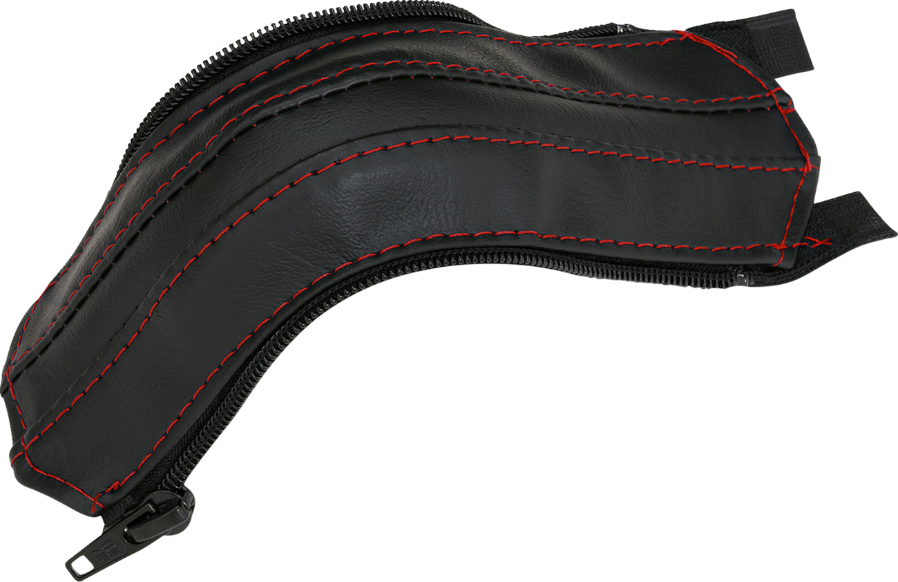 SHOW CHROME Grab Handle Cover - Red Stitch H44-2RED