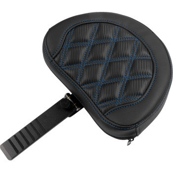 SADDLEMEN Roadsofa™ Extended Reach Seat - with Backrest - Lattice Stitch - Blue Stitch - FLTR/FLHX '23-'24 823-07-207B1