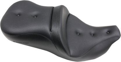 SADDLEMEN Pillow-Top Roadsofa Seat - with Backrest - Black - FLH/FLT '08-'23 808-07B-181