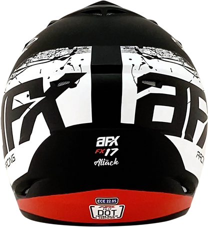 AFX FX-17 Helmet - Attack - Matte Black/Red - 4XL 0110-7640