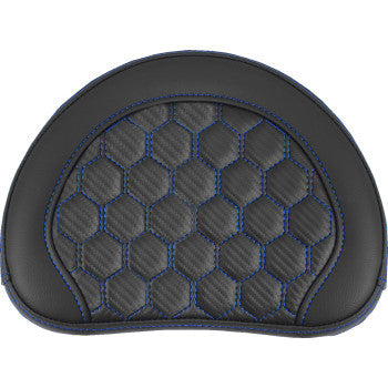 SADDLEMEN RoadSofa™ Sissy Bar Pad - Honeycomb - Blue Stitching 051349BLU