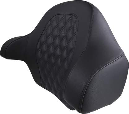 SADDLEMEN Tour-Pak Backrest Pad - RoadSofa - Lattice Stitched Seat - Black - FL '14-'23 814-07-TPACK-LS