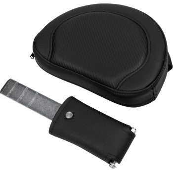 SADDLEMEN Roadsofa™ Extended Reach Seat - Carbon Fiber - Black Stitch - Backrest - FL '08-'23 A808-07R-186BLK