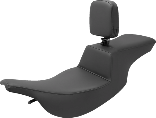 SADDLEMEN Tour Step Up Seat - Rider Backrest - Plain - FL '97-'07 897-07-194BR