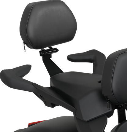 SHOW CHROME Passenger Backrest - Smooth - Black - Ryker '20-'22 41-420