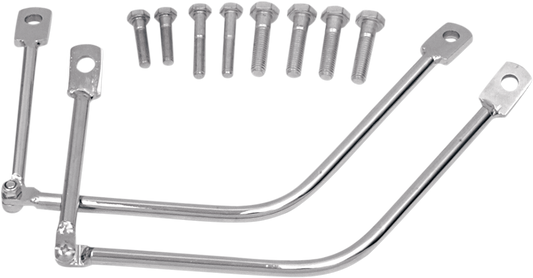 SADDLEMEN Saddlebag Support - Chrome - Harley 3501-0346