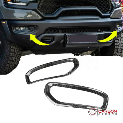 2019+ Ram TRX Carbon Fiber Fog Light Frame Covers