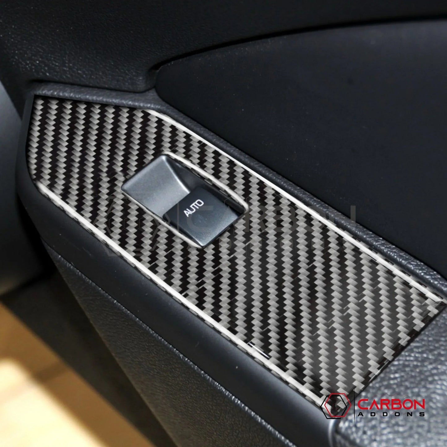 Real Carbon Fiber Window Switch Trim Overlay | Mustang 2005-2009