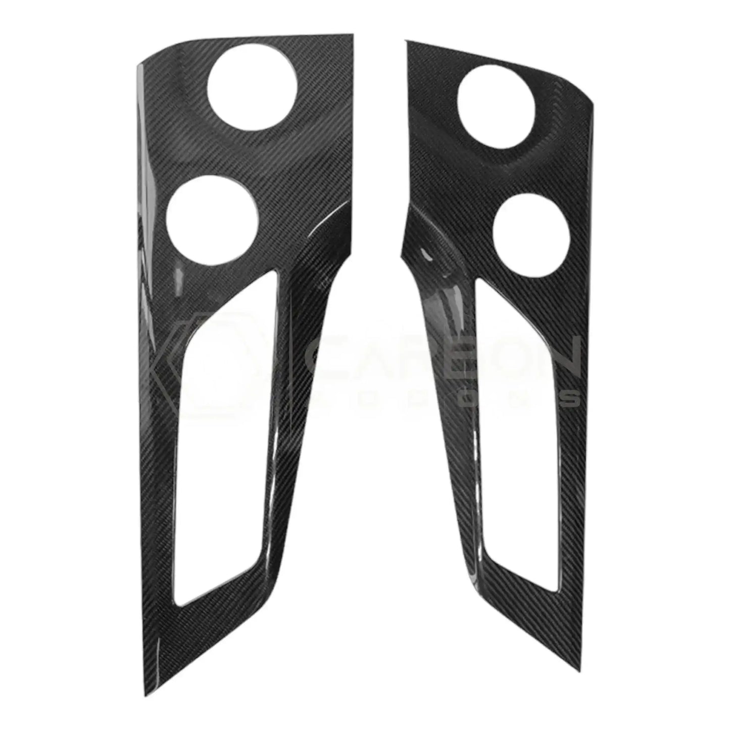 Real Carbon Fiber Door Handle & Speaker Panel Trim Covers for 2024+ Ford Mustang