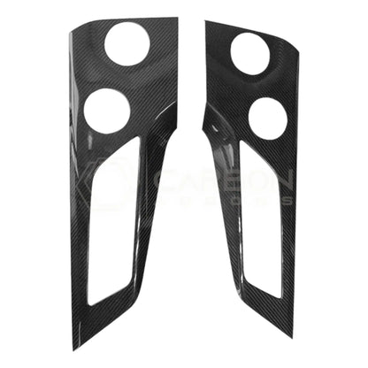 Real Carbon Fiber Door Handle & Speaker Panel Trim Covers for 2024+ Ford Mustang