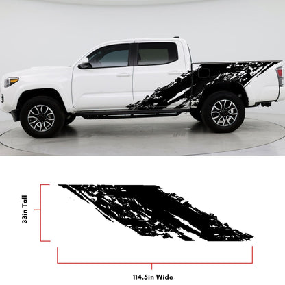 Truck Mud Splash Car Decal Graphic Sticker. Universal Fit for Toyota Tacoma. #6779-Plain