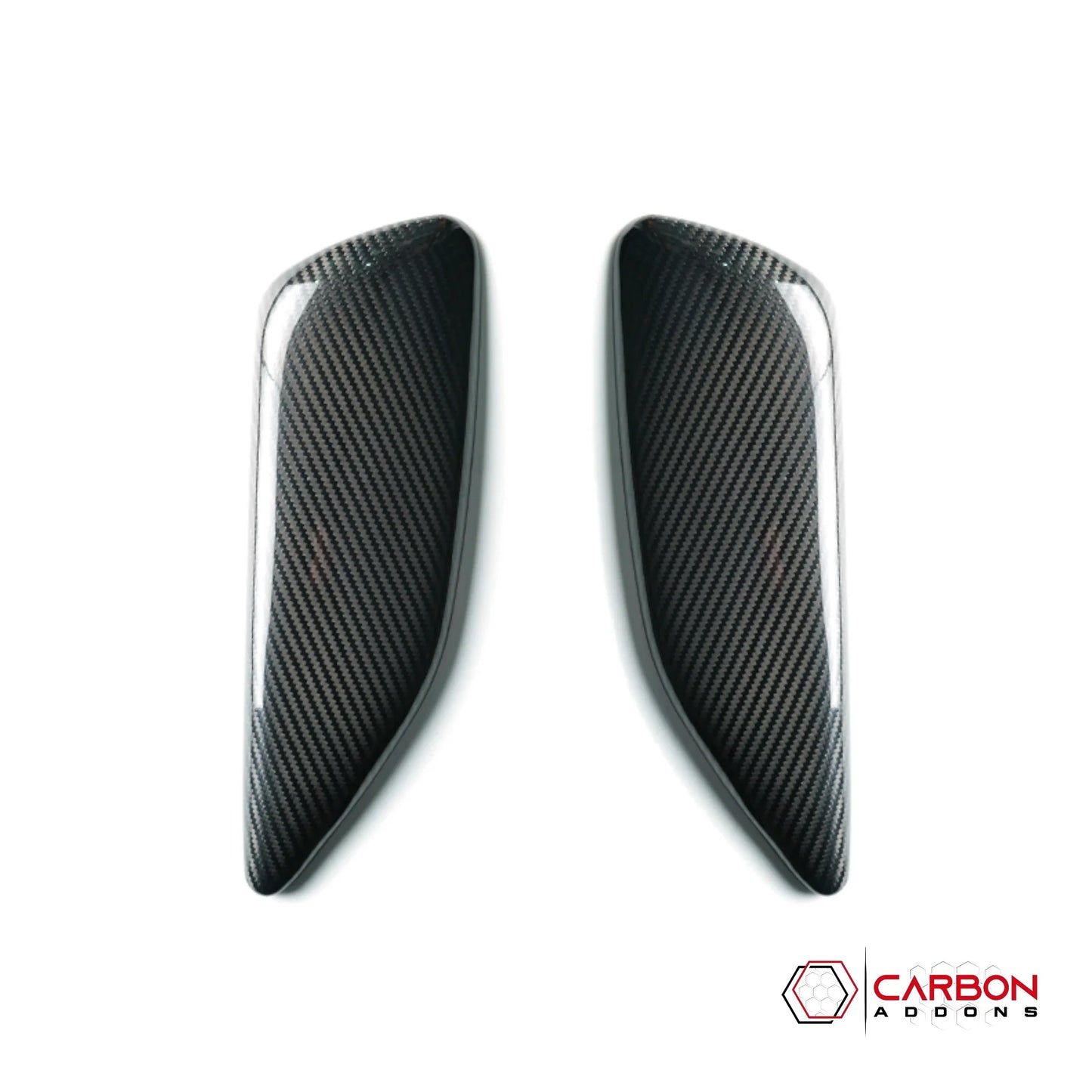 2016-2024 Chevrolet Camaro Real Carbon Fiber Door Panel Knee Pad Covers | SS, LT, LS, ZL1,