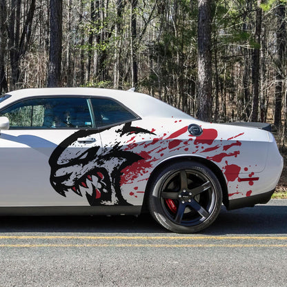 Hellcat Decal Sticker for Challenger, Charger, Durango SRT. Blood Splatter Car Decal. #6993