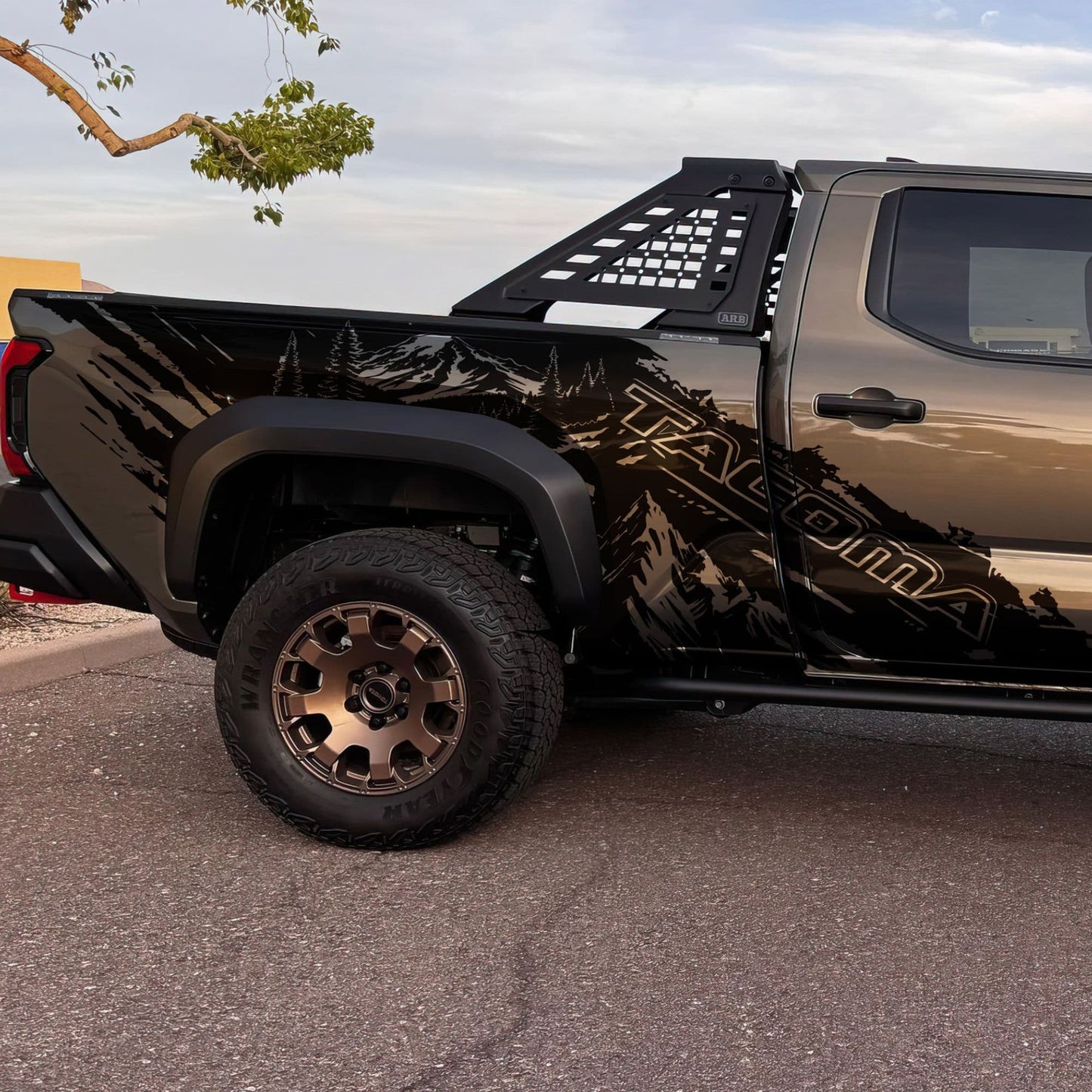 Tacoma Truck Decal Graphic Sticker. Mountain Off-Road Outlander. #7112-Sup