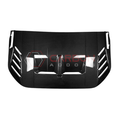 2021+ Bronco Raptor Real Carbon Fiber Hood Vent Trim Cover