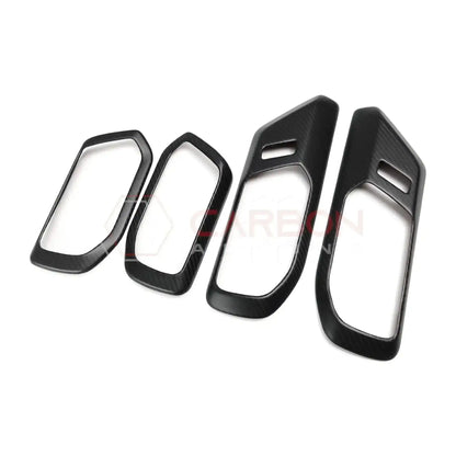 Real Carbon Fiber Interior Door Handle Trim Covers For 2021+ Ford Bronco