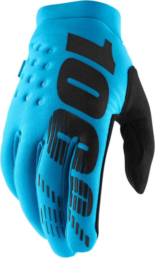 100% Brisker Gloves - Turquoise - Medium 10003-00036