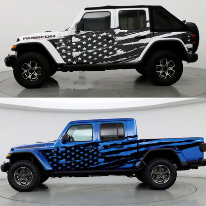 USA Flag Truck Decal Sticker. #6845