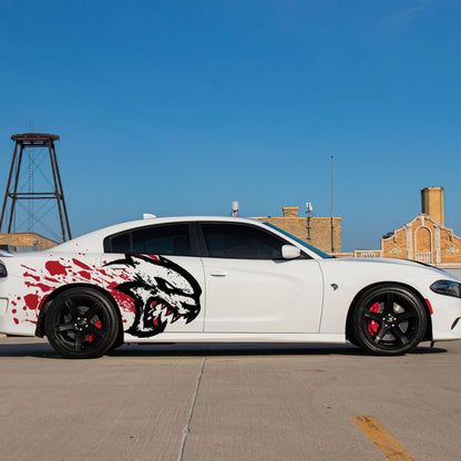 Hellcat Decal Sticker for Challenger, Charger, Durango SRT. Blood Splatter Car Decal. #6993