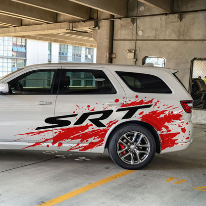 SRT Splatter Car Decal. For Challenger, Charger, Durango. Mopar. #7086-Sup