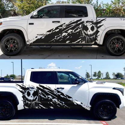 Evil Smiling Face Mud Splash Truck Decal Sticker. #6938