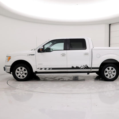 Checker Flag Truck Decal Sticker. Overland Mountain Theme. #6816