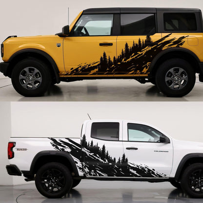 Overland Forest Tree Mud Splash Truck Decal. #6849